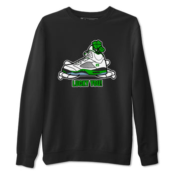 Air Jordan 5 Lucky Green shirt to match jordans Lucky You sneaker tees AJ5 Lucky Green SNRT Sneaker Release Tees Unisex Black 2 T-Shirt
