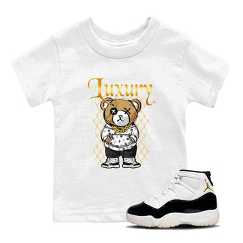 Air Jordan 11 Gratitude shirt to match jordans Luxury Bear sneaker tees Jordan 11 Retro Gratitude SNRT Sneaker Tees Sneaker Matching Cotton Shirt baby toddler White 1 cotton Shirt