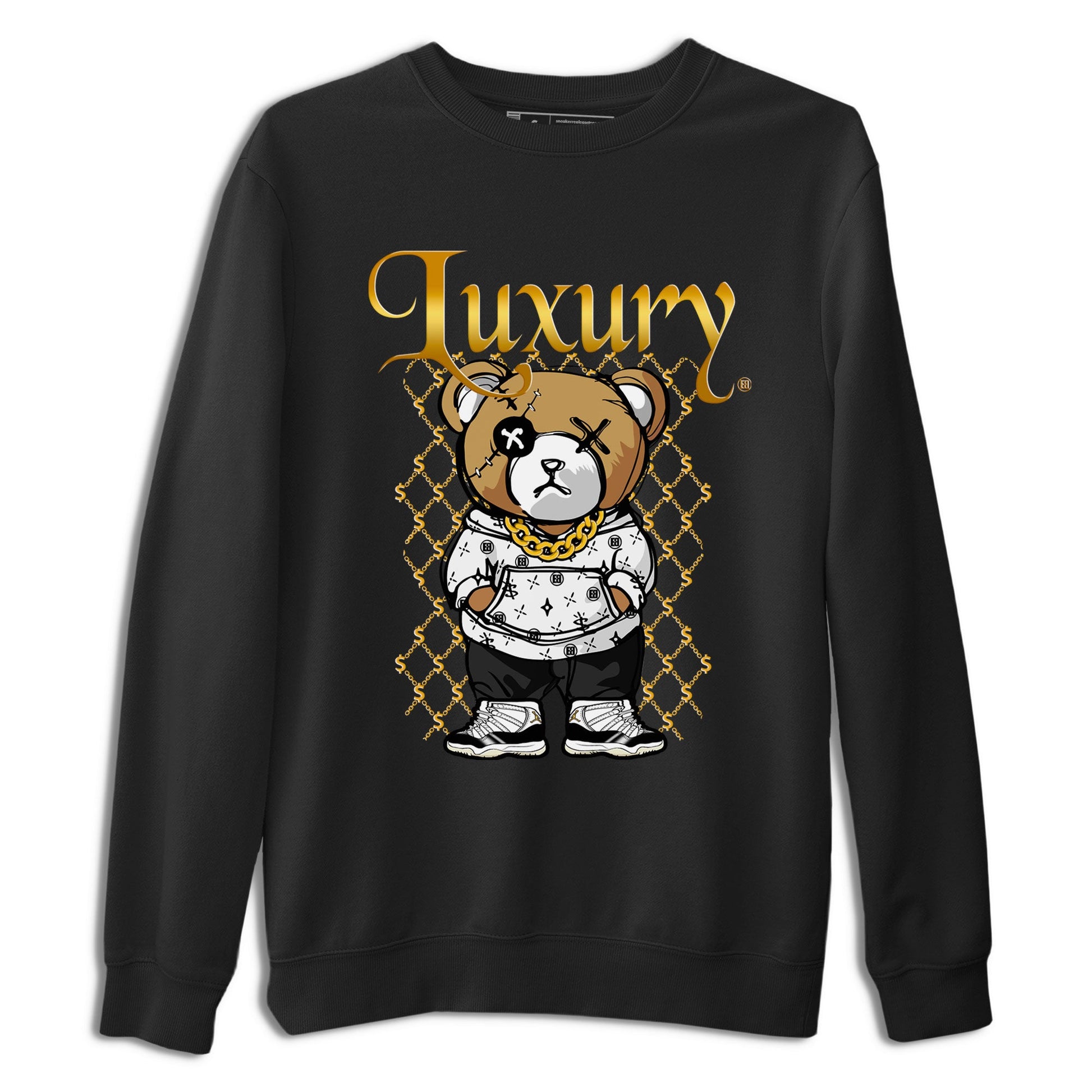 Air Jordan 11 Gratitude shirt to match jordans Luxury Bear sneaker tees Jordan 11 Retro Gratitude SNRT Sneaker Tees Sneaker Matching Cotton Shirt unisex cotton Black 2 crew neck shirt