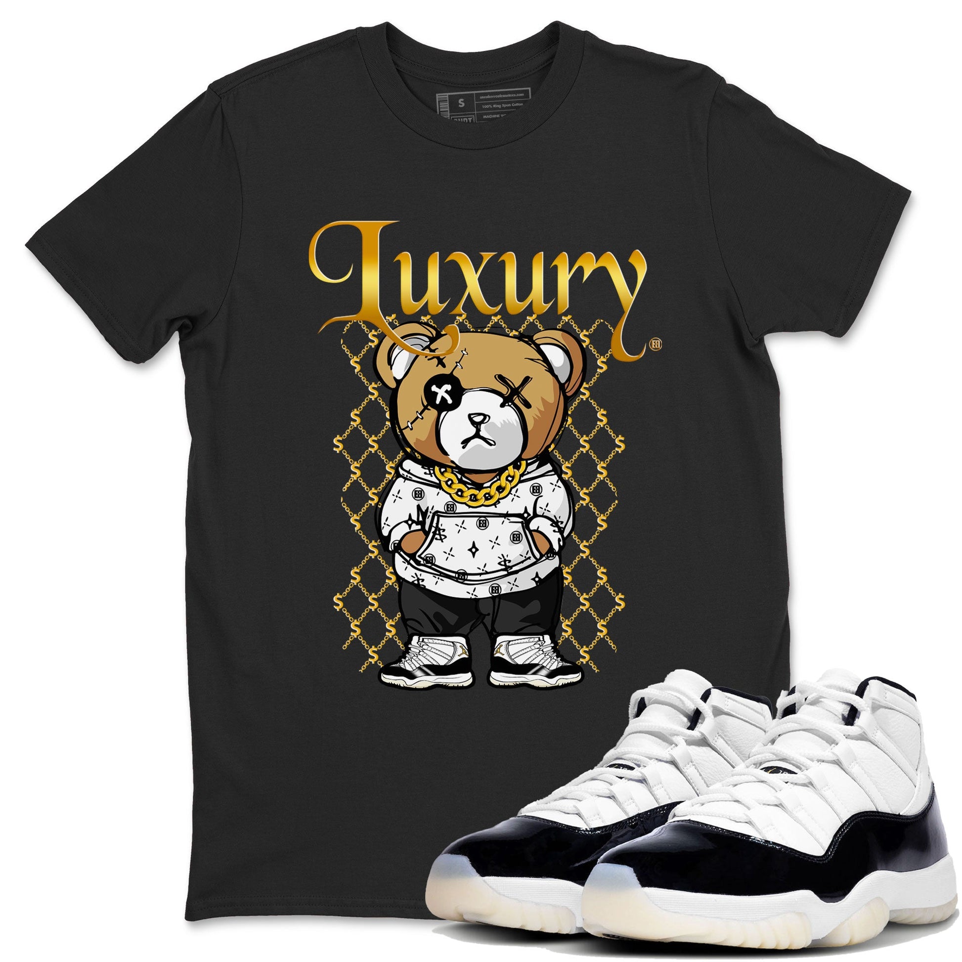 Air Jordan 11 Gratitude shirt to match jordans Luxury Bear sneaker tees Jordan 11 Retro Gratitude SNRT Sneaker Tees Sneaker Matching Cotton Shirt unisex cotton Black 1 crew neck shirt