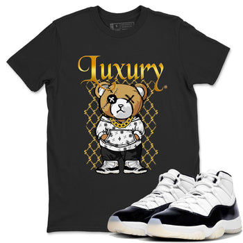 Air Jordan 11 Gratitude shirt to match jordans Luxury Bear sneaker tees Jordan 11 Retro Gratitude SNRT Sneaker Tees Sneaker Matching Cotton Shirt unisex cotton Black 1 crew neck shirt