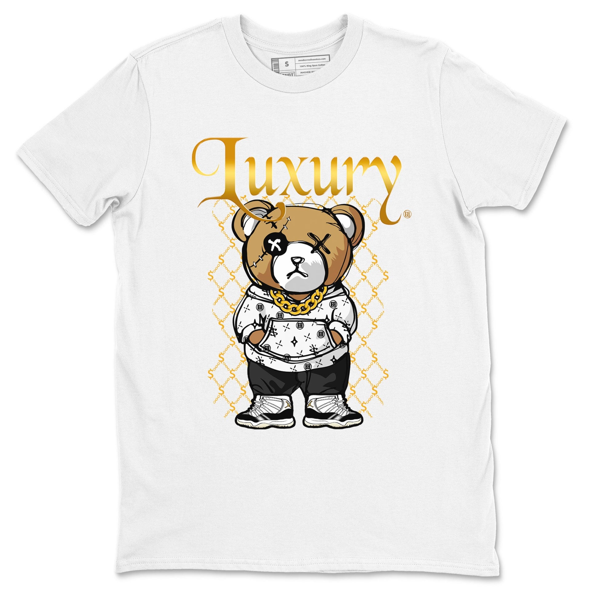 Air Jordan 11 Gratitude shirt to match jordans Luxury Bear sneaker tees Jordan 11 Retro Gratitude SNRT Sneaker Tees Sneaker Matching Cotton Shirt unisex cotton White 2 crew neck shirt