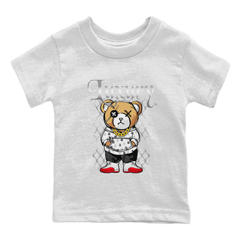 Jordan 12 Cherry shirt to match jordans Luxury Bear sneaker release tees Air Jordan 12 Cherry SNRT Sneaker Tees Baby Toddler White 2 T-Shirt