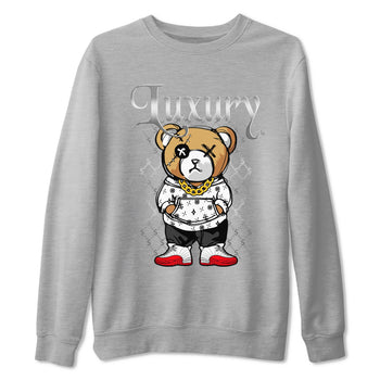 Jordan 12 Cherry shirt to match jordans Luxury Bear sneaker release tees Air Jordan 12 Cherry SNRT Sneaker Tees Unisex Streetwear Clothing Heather Grey 2 T-Shirt