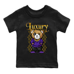 Air Jordan 12 Retro Field Purple shirt to match jordans Luxury Bear sneaker tees Air Jordan 12 Retro Field Purple SNRT Sneaker Release Tees Baby Toddler Black 2 T-Shirt