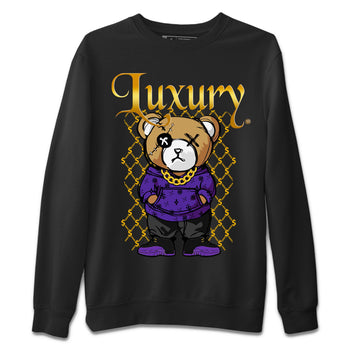 Air Jordan 12 Retro Field Purple shirt to match jordans Luxury Bear sneaker tees Air Jordan 12 Retro Field Purple SNRT Sneaker Release Tees Unisex Black 2 T-Shirt