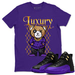 Air Jordan 12 Retro Field Purple shirt to match jordans Luxury Bear sneaker tees Air Jordan 12 Retro Field Purple SNRT Sneaker Release Tees Unisex Purple 1 T-Shirt