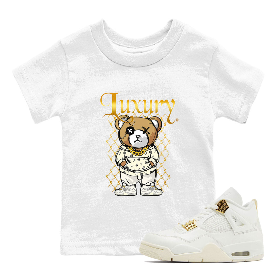 Jordan 4 Sail Shirt To Match Jordans Luxury Bear Streetwear Fashion Air Jordan 4 Sail SNRT sneaker release tees baby toddler White 1 cotton Shirt