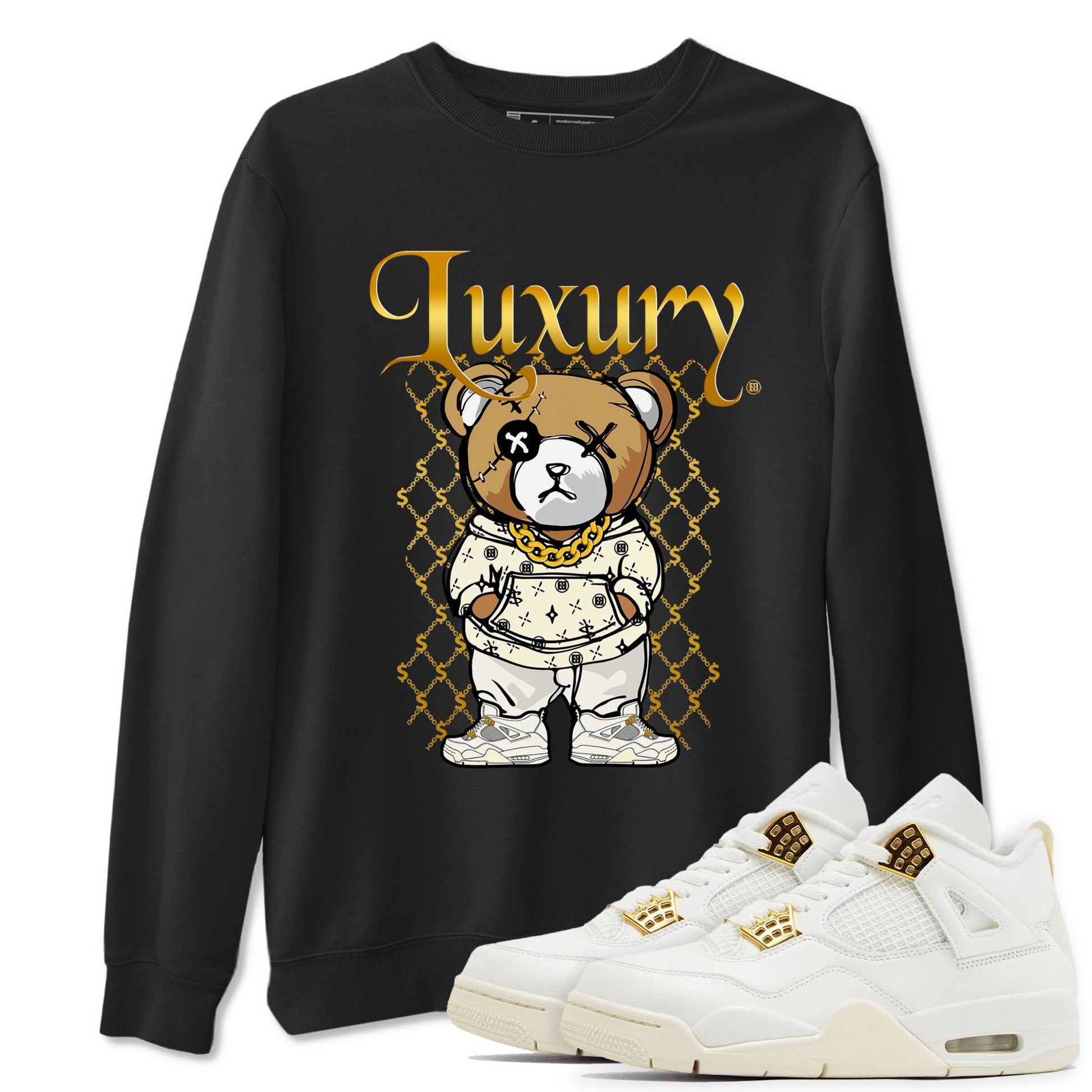 Jordan 4 Sail Shirt To Match Jordans Luxury Bear Streetwear Fashion Air Jordan 4 Sail SNRT Sneaker Release Tees unisex cotton Black 1 crew neck shirt