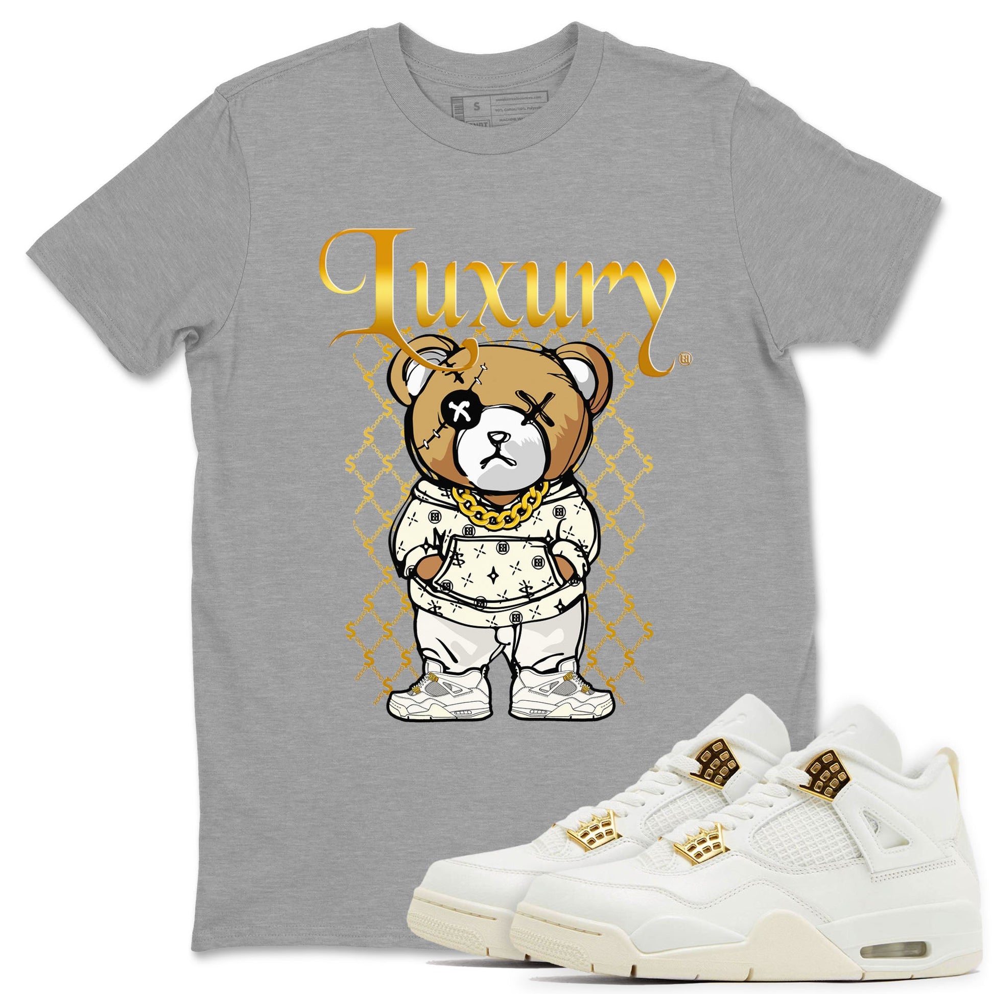 Jordan 4 Sail Shirt To Match Jordans Luxury Bear Streetwear Fashion Air Jordan 4 Sail SNRT Sneaker Release Tees unisex cotton Heather Grey 1 crew neck shirt