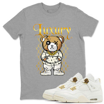 Jordan 4 Sail Shirt To Match Jordans Luxury Bear Streetwear Fashion Air Jordan 4 Sail SNRT Sneaker Release Tees unisex cotton Heather Grey 1 crew neck shirt