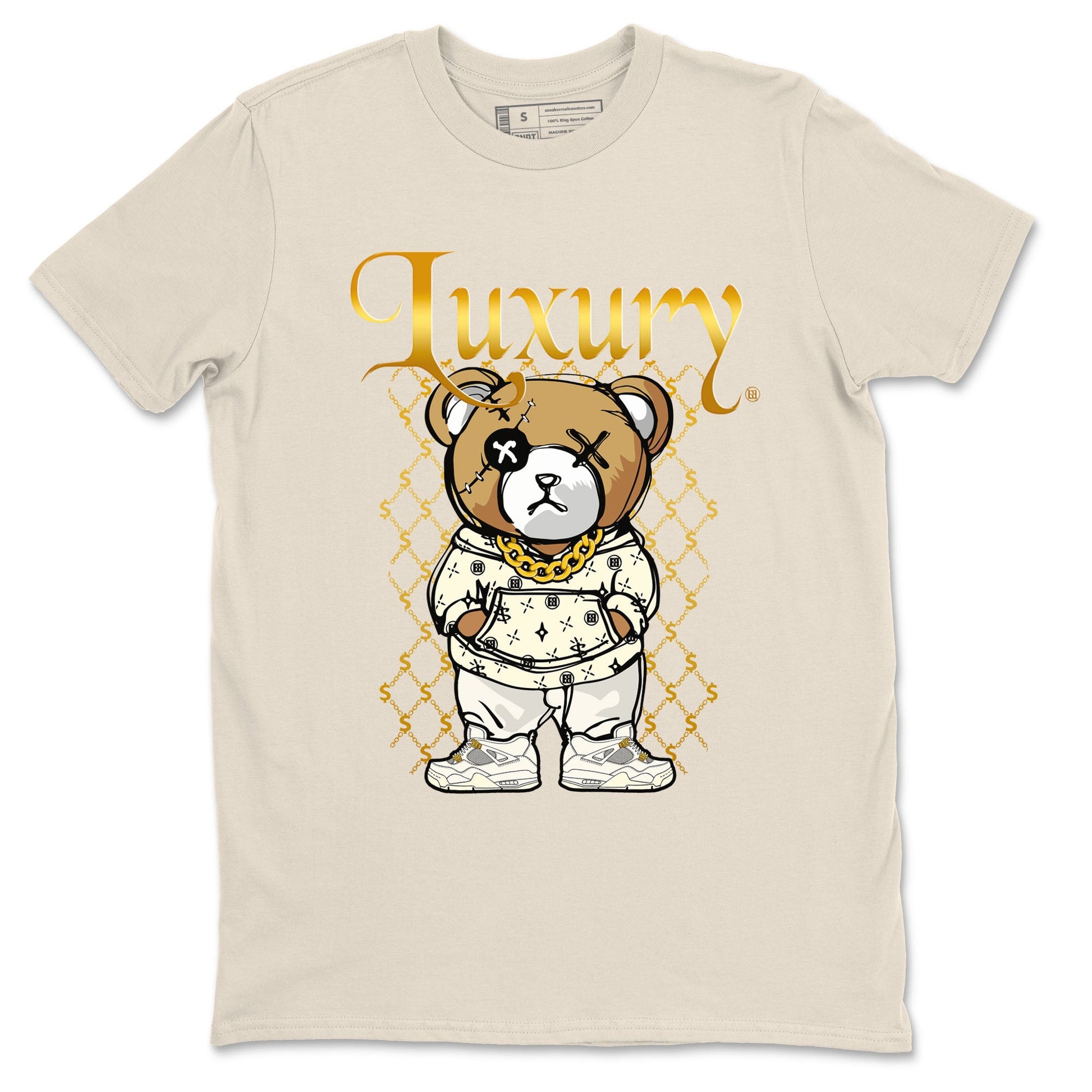 Jordan 4 Sail Shirt To Match Jordans Luxury Bear Streetwear Fashion Air Jordan 4 Sail SNRT Sneaker Release Tees unisex cotton Natural 2 crew neck shirt