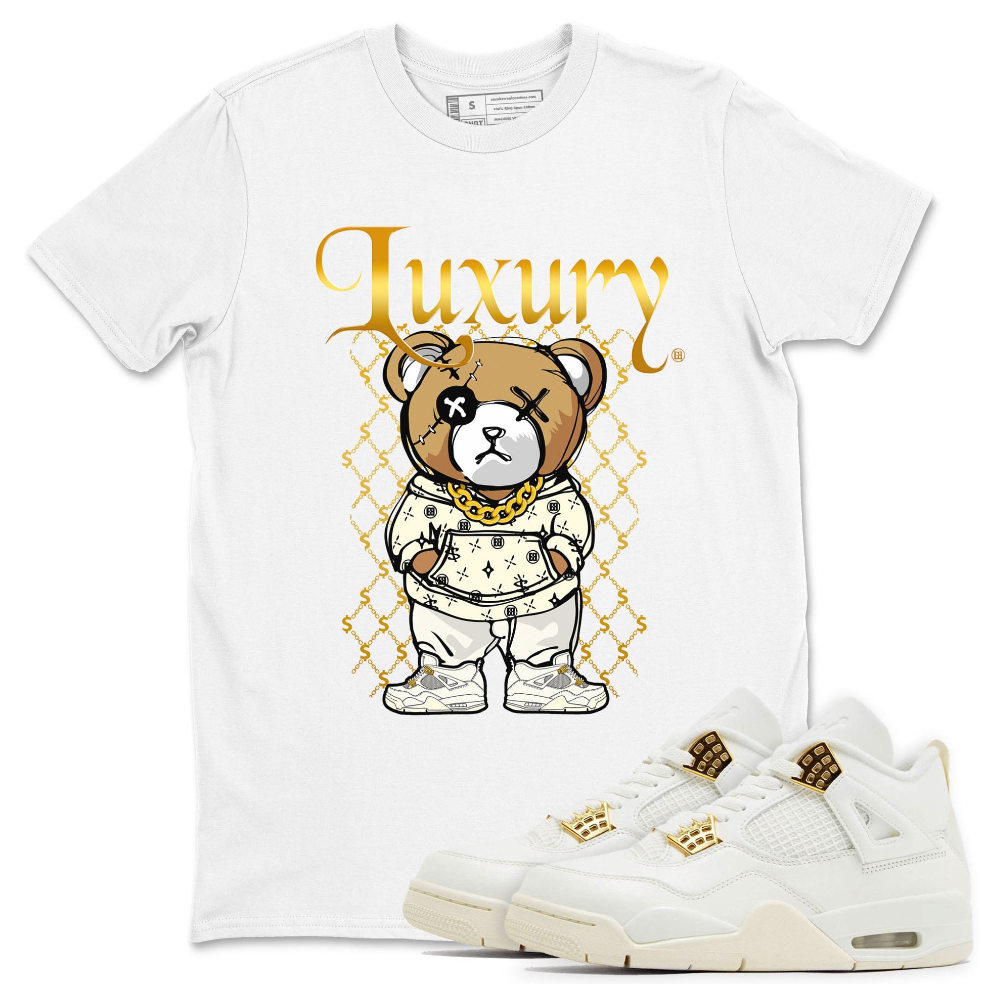 Jordan 4 Sail Shirt To Match Jordans Luxury Bear Streetwear Fashion Air Jordan 4 Sail SNRT Sneaker Release Tees unisex cotton White 1 crew neck shirt