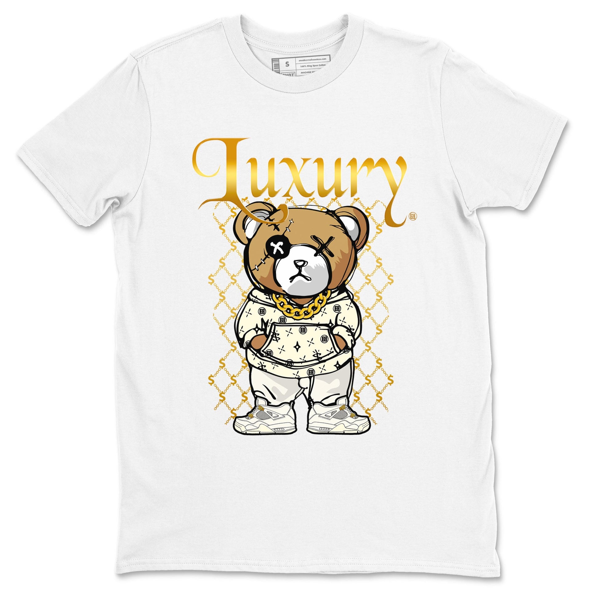 Jordan 4 Sail Shirt To Match Jordans Luxury Bear Streetwear Fashion Air Jordan 4 Sail SNRT Sneaker Release Tees unisex cotton White 2 crew neck shirt