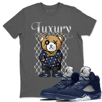 Air Jordan 5 Georgetown shirt to match jordans Luxury Bear sneaker tees 5s Georgetown SNRT Sneaker Release Tees Unisex Cool Grey 1 T-Shirt