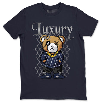 Air Jordan 5 Georgetown shirt to match jordans Luxury Bear sneaker tees 5s Georgetown SNRT Sneaker Release Tees Unisex Navy 2 T-Shirt