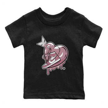 Air Jordan 1 Mauve shirt to match jordans Mad In Love sneaker tees AJ1 High OG Mauve SNRT Sneaker Release Tees Crew Neck T-ShirtBaby Toddler Black 2 T-Shirt