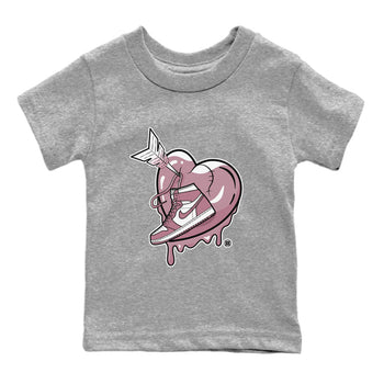 Air Jordan 1 Mauve shirt to match jordans Mad In Love sneaker tees AJ1 High OG Mauve SNRT Sneaker Release Tees Crew Neck T-ShirtBaby Toddler Heather Grey 2 T-Shirt
