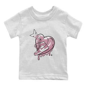 Air Jordan 1 Mauve shirt to match jordans Mad In Love sneaker tees AJ1 High OG Mauve SNRT Sneaker Release Tees Crew Neck T-ShirtBaby Toddler White 2 T-Shirt