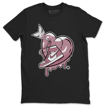 Air Jordan 1 Mauve shirt to match jordans Mad In Love sneaker tees AJ1 High OG Mauve SNRT Sneaker Release Tees Crew Neck T-ShirtUnisex Black 2 T-Shirt