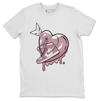 Air Jordan 1 Mauve shirt to match jordans Mad In Love sneaker tees AJ1 High OG Mauve SNRT Sneaker Release Tees Crew Neck T-ShirtUnisex White 2 T-Shirt