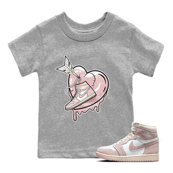 Air Jordan 1 Washed Pink Sneaker Match Tees Mad In Love Sneaker Tees Air Jordan 1 WMNS Washed Pink Tees Kids Shirts Heather Grey 1