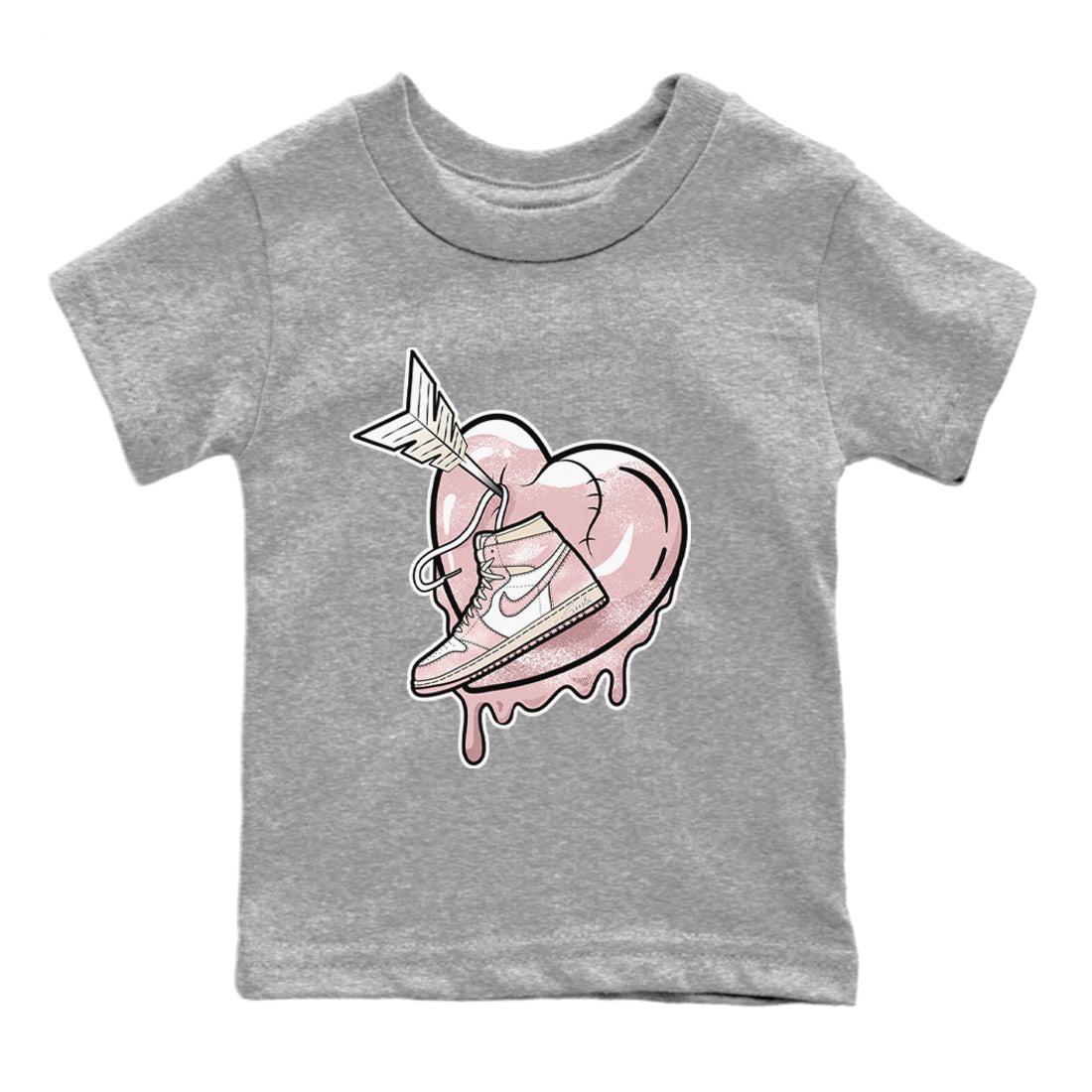 Air Jordan 1 Washed Pink Sneaker Match Tees Mad In Love Sneaker Tees Air Jordan 1 WMNS Washed Pink Tees Kids Shirts Heather Grey 2