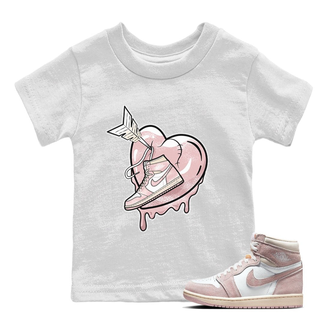 Air Jordan 1 Washed Pink Sneaker Match Tees Mad In Love Sneaker Tees Air Jordan 1 WMNS Washed Pink Tees Kids Shirts White 1