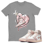 Air Jordan 1 Washed Pink Sneaker Match Tees Mad In Love Sneaker Tees Air Jordan 1 WMNS Washed Pink Tees Unisex Shirts Heather Grey 1