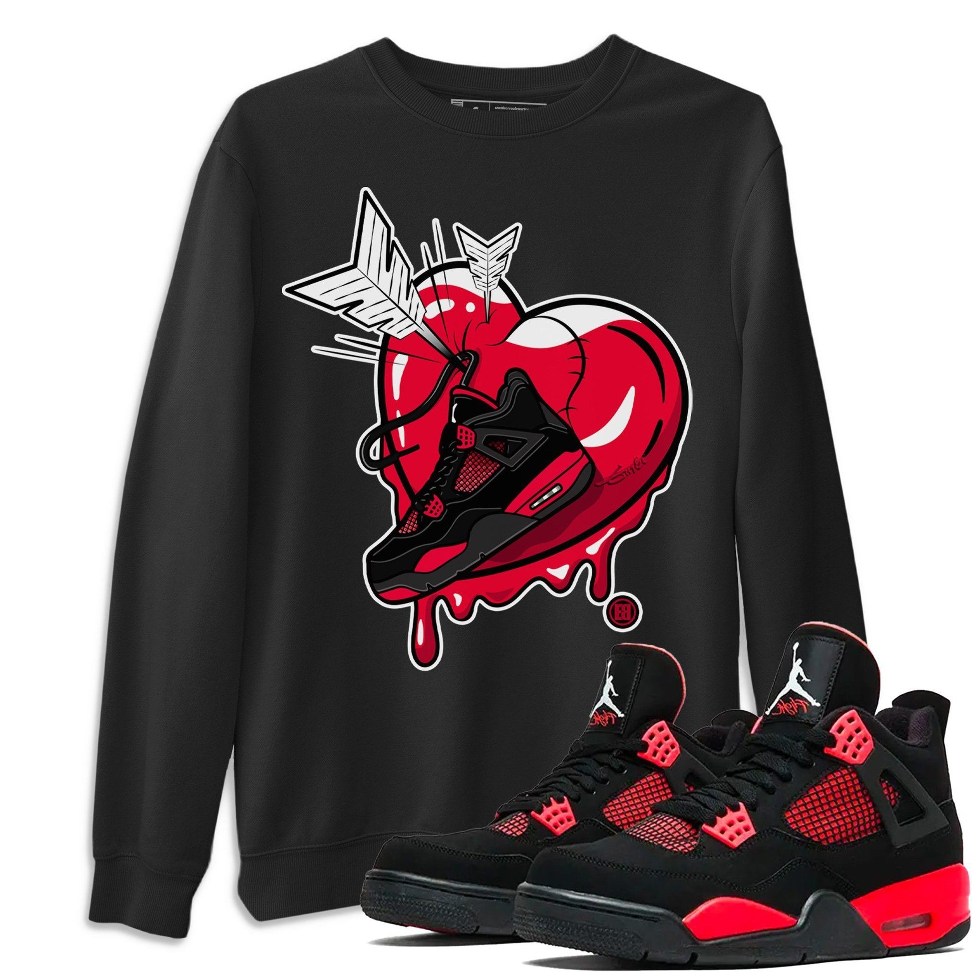 Jordan 4 Red Thunder Sneaker Match Tees Mad In Love Sneaker Tees Jordan 4 Red Thunder Sneaker Release Tees Unisex Shirts