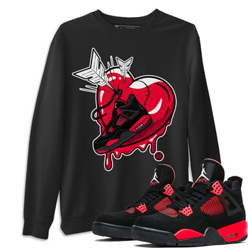Jordan 4 Red Thunder Sneaker Match Tees Mad In Love Sneaker Tees Jordan 4 Red Thunder Sneaker Release Tees Unisex Shirts