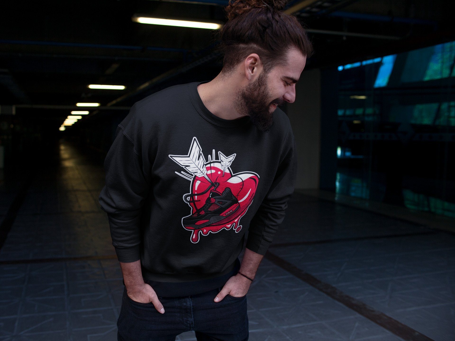 Jordan 4 Red Thunder Sneaker Match Tees Mad In Love Sneaker Tees Jordan 4 Red Thunder Sneaker Release Tees Unisex Shirts