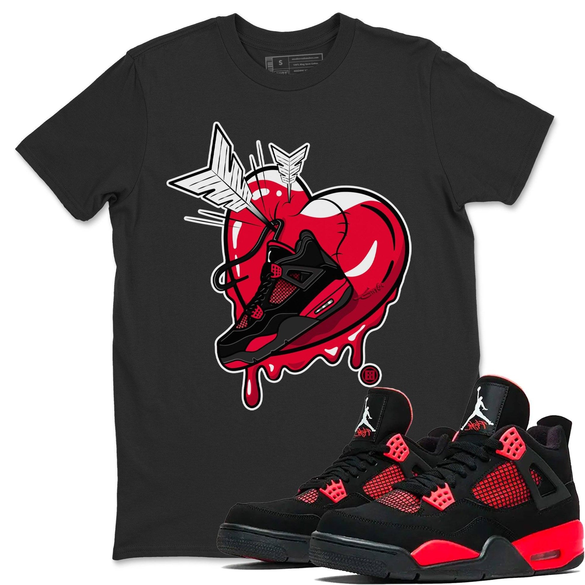 Jordan 4 Red Thunder Sneaker Match Tees Mad In Love Sneaker Tees Jordan 4 Red Thunder Sneaker Release Tees Unisex Shirts