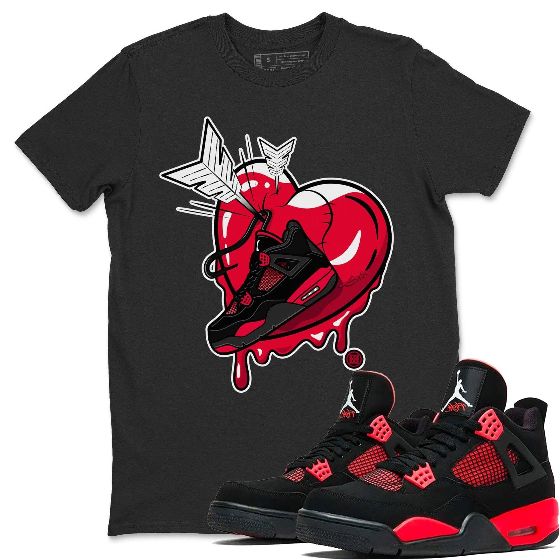 Jordan 4 Red Thunder Sneaker Match Tees Mad In Love Sneaker Tees Jordan 4 Red Thunder Sneaker Release Tees Unisex Shirts