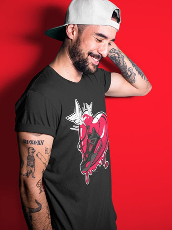 Jordan 4 Red Thunder Sneaker Match Tees Mad In Love Sneaker Tees Jordan 4 Red Thunder Sneaker Release Tees Unisex Shirts