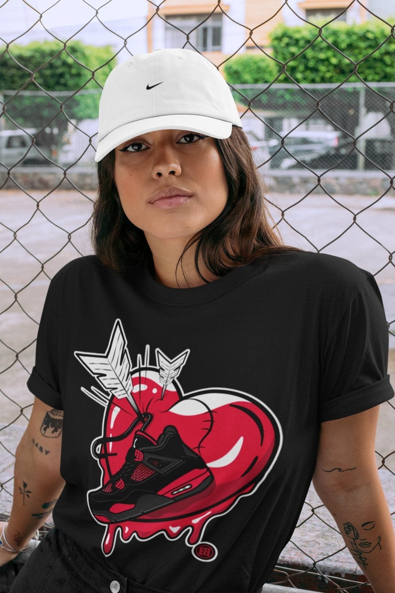 Jordan 4 Red Thunder Sneaker Match Tees Mad In Love Sneaker Tees Jordan 4 Red Thunder Sneaker Release Tees Unisex Shirts