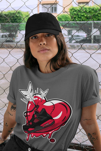 Jordan 4 Red Thunder Sneaker Match Tees Mad In Love Sneaker Tees Jordan 4 Red Thunder Sneaker Release Tees Unisex Shirts