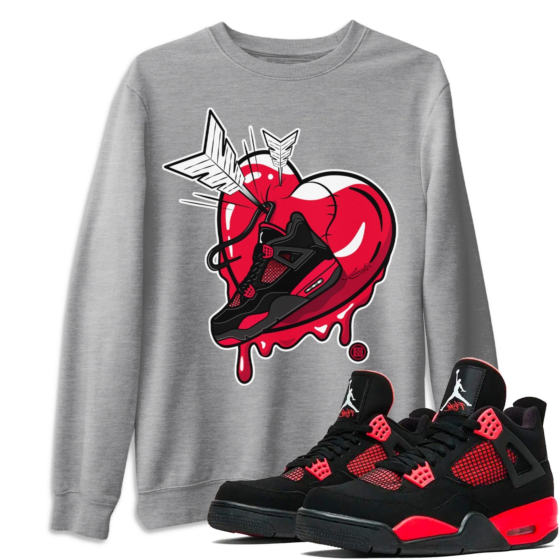 Jordan 4 Red Thunder Sneaker Match Tees Mad In Love Sneaker Tees Jordan 4 Red Thunder Sneaker Release Tees Unisex Shirts