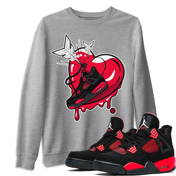 Jordan 4 Red Thunder Sneaker Match Tees Mad In Love Sneaker Tees Jordan 4 Red Thunder Sneaker Release Tees Unisex Shirts
