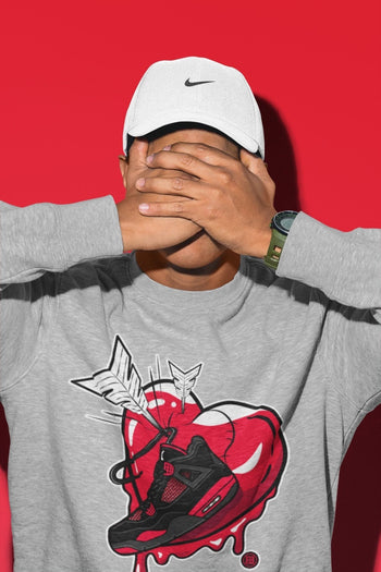 Jordan 4 Red Thunder Sneaker Match Tees Mad In Love Sneaker Tees Jordan 4 Red Thunder Sneaker Release Tees Unisex Shirts