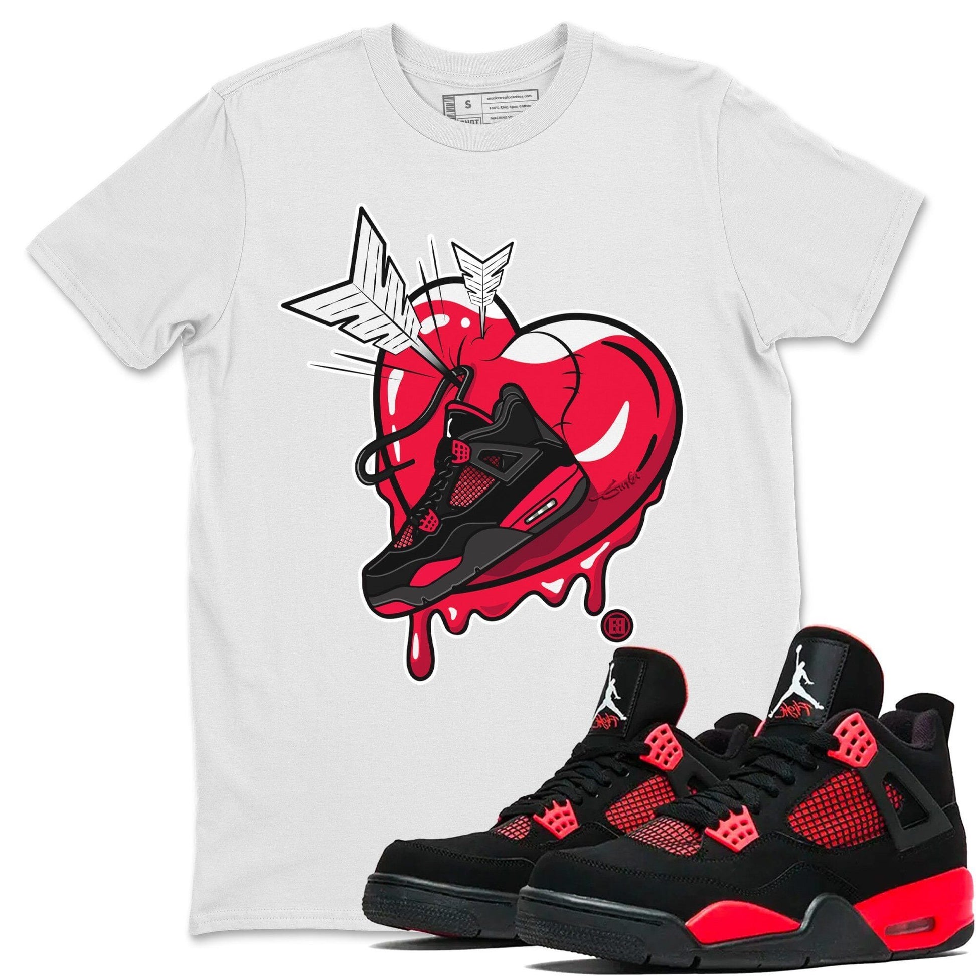 Jordan 4 Red Thunder Sneaker Match Tees Mad In Love Sneaker Tees Jordan 4 Red Thunder Sneaker Release Tees Unisex Shirts