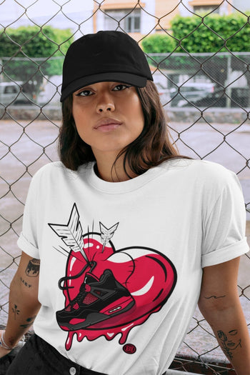 Jordan 4 Red Thunder Sneaker Match Tees Mad In Love Sneaker Tees Jordan 4 Red Thunder Sneaker Release Tees Unisex Shirts