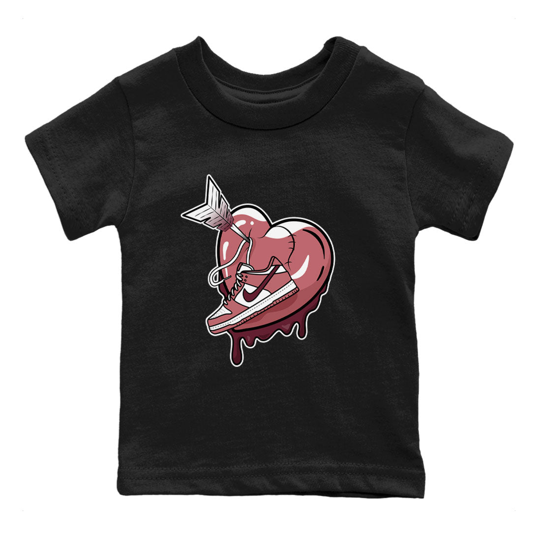 Dunk Valentines Day shirt to match jordans Mad In Love sneaker tees Dunk Valentines Day SNRT Sneaker Tees Youth Kid's Baby Shirt Black 2 T-Shirt