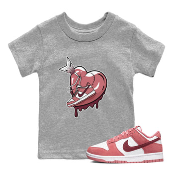 Dunk Valentines Day shirt to match jordans Mad In Love sneaker tees Dunk Valentines Day SNRT Sneaker Tees Youth Kid's Baby Shirt Heather Grey 1 T-Shirt