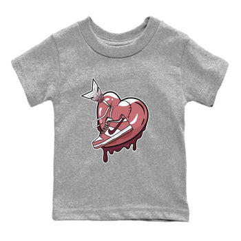Dunk Valentines Day shirt to match jordans Mad In Love sneaker tees Dunk Valentines Day SNRT Sneaker Tees Youth Kid's Baby Shirt Heather Grey 2 T-Shirt