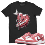 Dunk Valentines Day shirt to match jordans Mad In Love sneaker tees Dunk Low Valentine's Day SNRT Sneaker Release Tees Cotton Sneaker Tee Black 1 T-Shirt