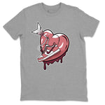 Dunk Valentines Day shirt to match jordans Mad In Love sneaker tees Dunk Low Valentine's Day SNRT Sneaker Release Tees Cotton Sneaker Tee Heather Grey 2 T-Shirt