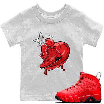 Jordan 9 Chile Red Sneaker Match Tees Mad In Love Sneaker Tees Jordan 9 Chile Red Sneaker Release Tees Kids Shirts