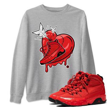 Jordan 9 Chile Red Sneaker Match Tees Mad In Love Sneaker Tees Jordan 9 Chile Red Sneaker Release Tees Unisex Shirts