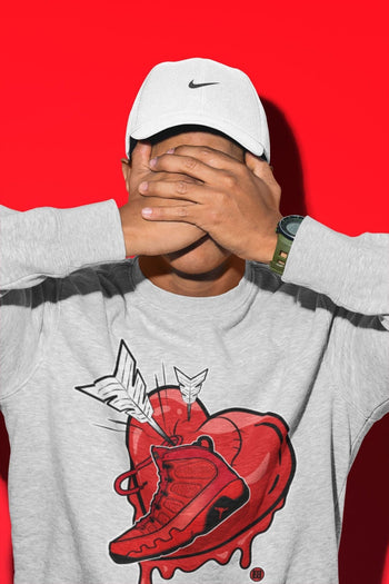 Jordan 9 Chile Red Sneaker Match Tees Mad In Love Sneaker Tees Jordan 9 Chile Red Sneaker Release Tees Unisex Shirts